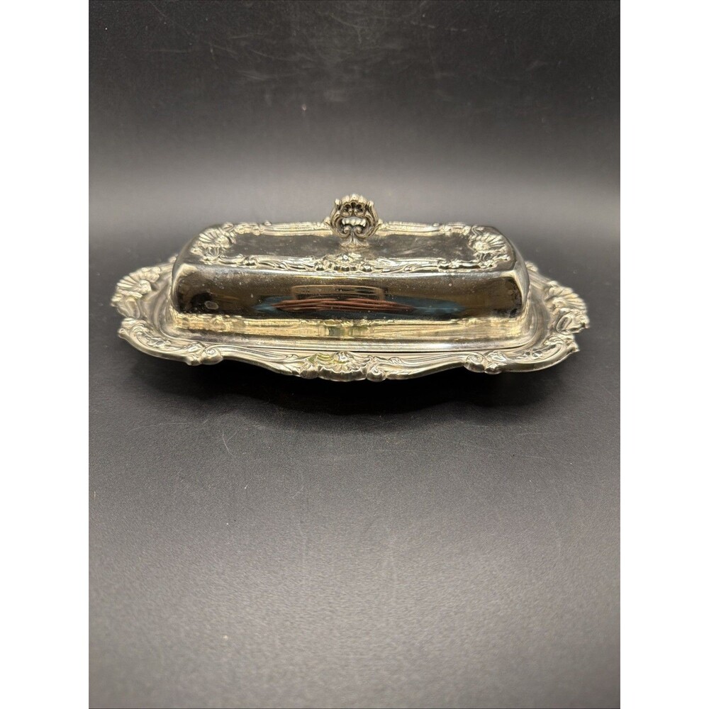 Vintage Silverplate Butter Dish